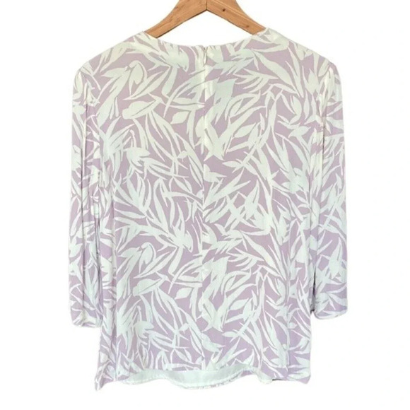 Boden, Beaded V-Neck Leaf Print Blouse - Picture 5 of 9